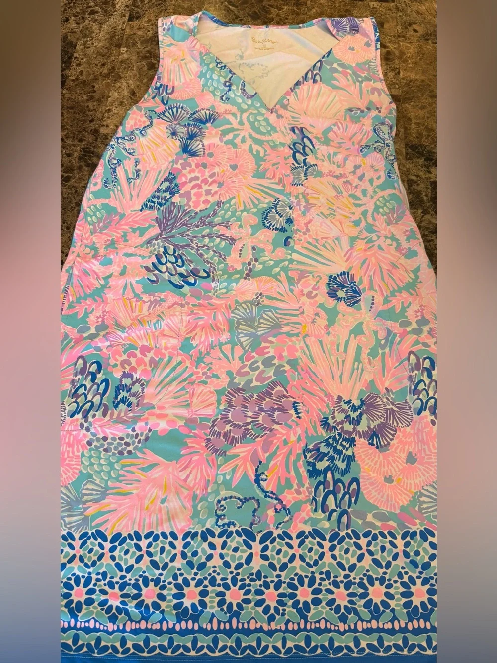Lilly Pulitzer Johana Coverup Multi Splendor In The Sand Engineered Cover SZ SM